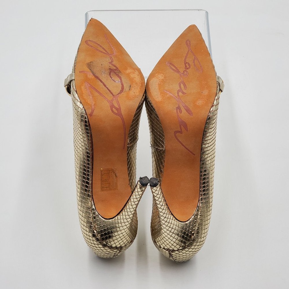 Karl Lagerfeld Paris Rhinestone Chain Metallic Heels - Picture 11 of 16